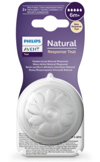 AVENT NIPPLE NATURAL 6M+ 2PC